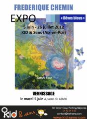 Peinture et dessin : Invitation au vernissage de l'exposition de Frédérique Chemin chez Kid & Sens