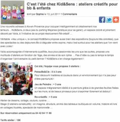 Sortir en Provence : présentation de Kid & Sens et de ses activités pour les enfants pendant les vacances (peinture ...)