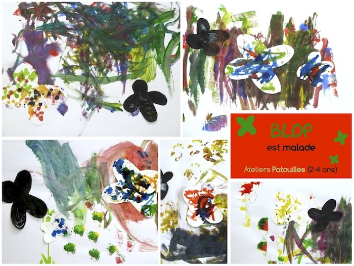 Atelier de peinture parents - enfants à Aix-en-Provence : Blop est malade, livre jeunesse d'Hervé Tullet