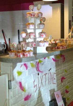 Anniversaire Fées et Princesses à Aix-en-Provence : Sixtine fête ses 5 ans, le gâteau de cupcakes