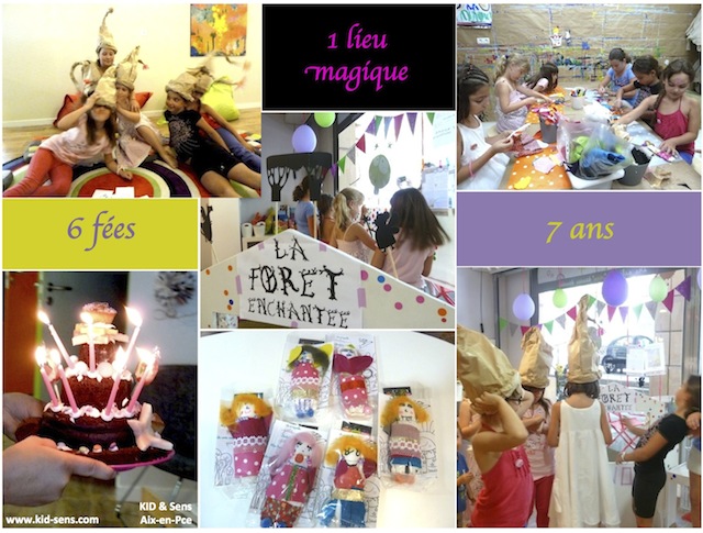 Anniversaire thème fées/princesses pour les 7 ans d'une petite fille chez Kid et Sens à Aix-en-Pce