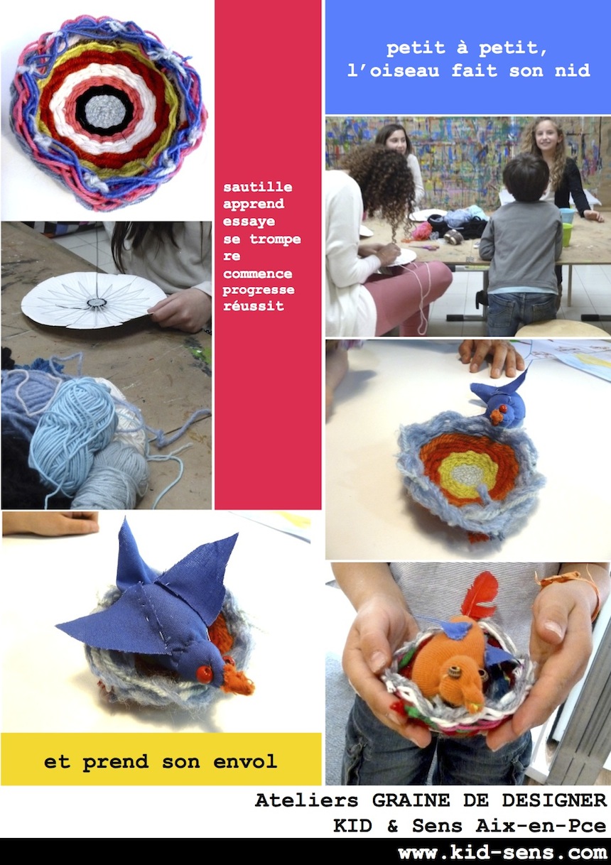 Ateliers textiles et design pour les enfants à Aix en Provence chez KID & Sens, espace d'éveil culturel familial