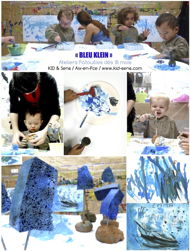 Ateliers de peinture parents-bébés à Aix-en-Provence : découverte du Bleu Klein